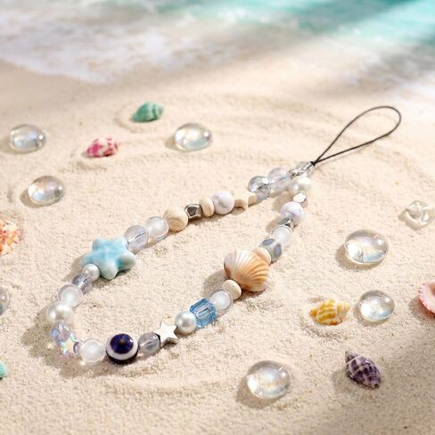 Ouligay 2 PCS Pearl Beaded Phone Chains Phone Wrist Strap Camera Lanyard in Saudi Arabia