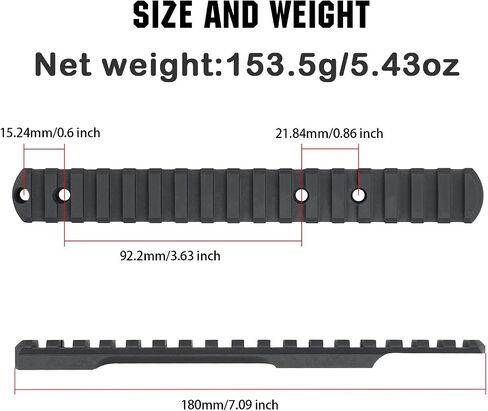 ohhunt Rail Mount 0 MOA Scope Mount Picatinny Steel with #6-48 #8-40 Screws Compatible with Remington 700 Short Action in Kuwait