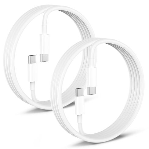 3ft USBC to USBC Cable, 2Pack 3A USB C to C Cable Fast Charging Cord Carplay Type C to Type C Cable for iPhone 17 16 15 Pro Max, MacBook, Samsung Galaxy White in Kuwait
