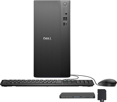 Dell ECT1250 Tower Desktop, Intel Core Ultra 5 225, 16GB DDR5, 1.16TB Storage (1TB SSD+160GB Docking Station), Intel UHD Graphics, Wi-Fi 6, Bluetooth, Wired Keyboard & Mouse, Windows 11, Black in Kuwait