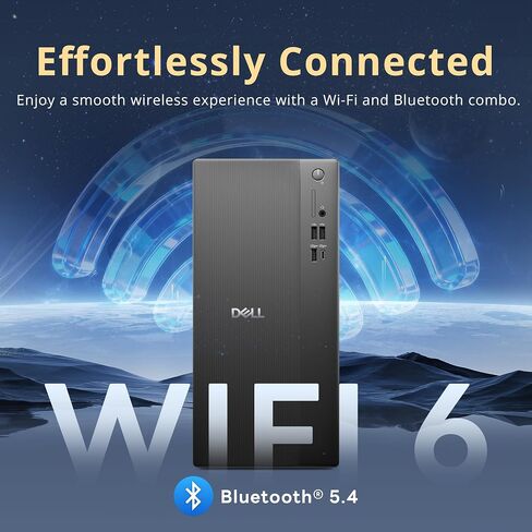 Dell ECT1250 Tower Desktop, Intel Core Ultra 5 225, 16GB DDR5, 1.16TB Storage (1TB SSD+160GB Docking Station), Intel UHD Graphics, Wi-Fi 6, Bluetooth, Wired Keyboard & Mouse, Windows 11, Black in Kuwait