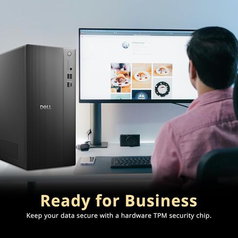 Dell ECT1250 Tower Desktop, Intel Core Ultra 5 225, 16GB DDR5, 1.16TB Storage (1TB SSD+160GB Docking Station), Intel UHD Graphics, Wi-Fi 6, Bluetooth, Wired Keyboard & Mouse, Windows 11, Black in Kuwait