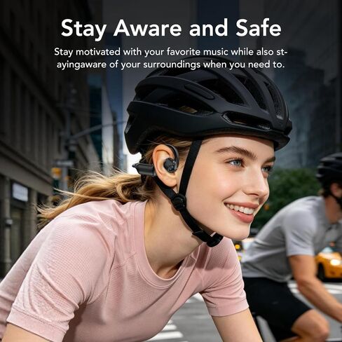 BEARTAIN E12 Bone Conduction Headphones with Camera, Hand-Free POV Camera Headphones, AI Functions, IP54 Waterproof, Bluetooth Open-Ear Wireless Sports Headset for Running Cycling with APP in Saudi Arabia