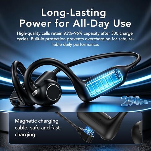 BEARTAIN E12 Bone Conduction Headphones with Camera, Hand-Free POV Camera Headphones, AI Functions, IP54 Waterproof, Bluetooth Open-Ear Wireless Sports Headset for Running Cycling with APP in Saudi Arabia