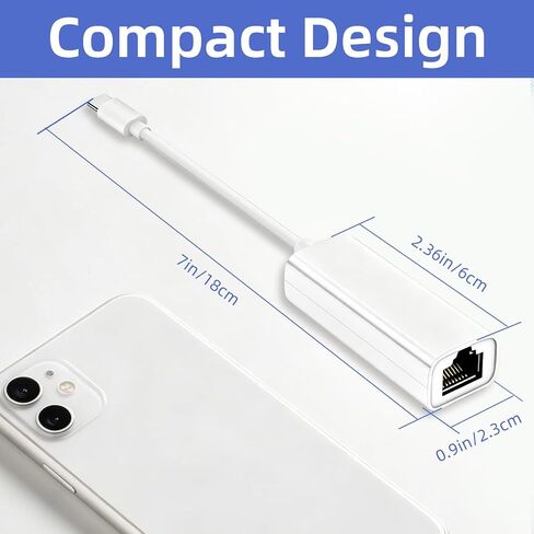 Ethernet to USB C,USB C to Ethernet Adapter,100Mbps to USB C 2.0,Network Adapter for Laptop Computer,Desktop Computer,MacBook Pro in Saudi Arabia