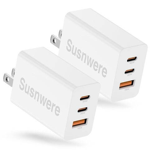 Susnwere 40W Dual USB C Charger Block, 2-Port 40W Fast USB-C Power Adapter Wall Charger Plug Type C Charging Block for Laptop Computer & Tablets/Phones iPhone 15/14/13/12/11/X, iPad in Kuwait