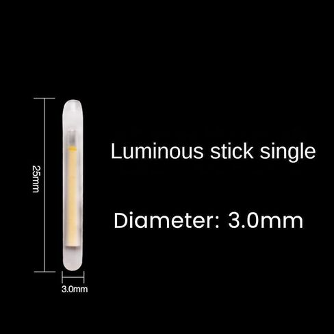 100 Pcs 3mm Fishing Float Light Stick Fluorescent Lightstick Fluorescent Dark Glow Sticks Fishing Float Accessories Corks, Floats Terminal Tackle Accessories in Saudi Arabia