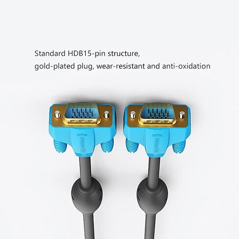 HDMI DisplayPort VGA to VGA Cable (HD15 M/M) with Dual Ferrite Cores for Computer Monitor Projector Computer Cables (Length: 5m) (3m) in Saudi Arabia