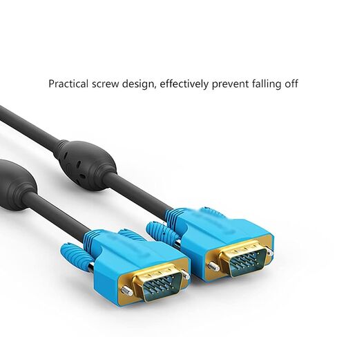 HDMI DisplayPort VGA to VGA Cable (HD15 M/M) with Dual Ferrite Cores for Computer Monitor Projector Computer Cables (Length: 5m) (3m) in Saudi Arabia