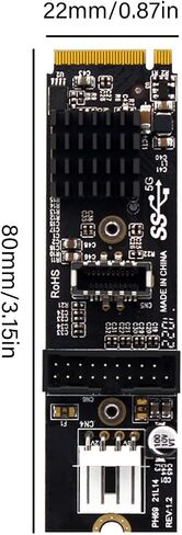 PCIe USB 3.1 Expansion Card for MKey Motherboards, Type C/E in Saudi Arabia