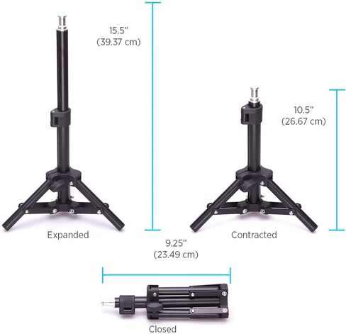 2-Light Table Top Fluorescent Lighting Kit, 6" Reflectors, 30W Bulbs and 15" Light Stands for Product Photography, and Video Production in Saudi Arabia