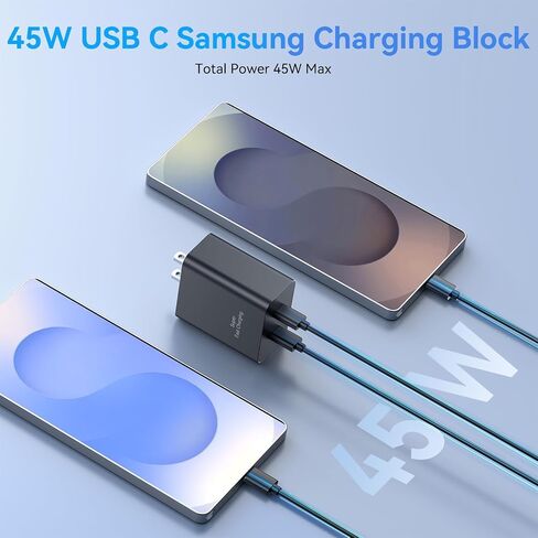 Samsung Charger Fast Charging,45W Dual USB C Samsung Android Phone Charger in Saudi Arabia