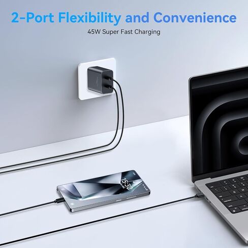 Samsung Charger Fast Charging,45W Dual USB C Samsung Android Phone Charger in Saudi Arabia