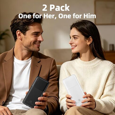 2026 2-Pack 10000mAh Portable Charger with Built in Cables,Slim Power Bank in Kuwait