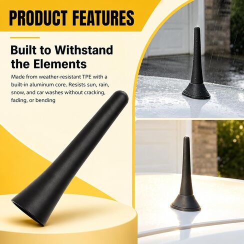 2.5" Short Car Antenna Replacement for Roof,Includes M4/M5/M6 Screws in Saudi Arabia