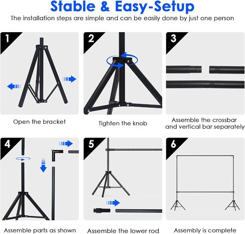 Backdrop Banner Stand 7 * 7.5FT,Heavy Duty Adjustable Background Stand Photo Back Drop and Repeat Backdrop Stand for Trade Show, Party,Wedding Photo Booth with Carrying Bag in Kuwait