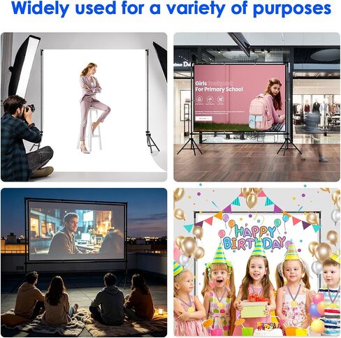 Backdrop Banner Stand 7 * 7.5FT,Heavy Duty Adjustable Background Stand Photo Back Drop and Repeat Backdrop Stand for Trade Show, Party,Wedding Photo Booth with Carrying Bag in Kuwait