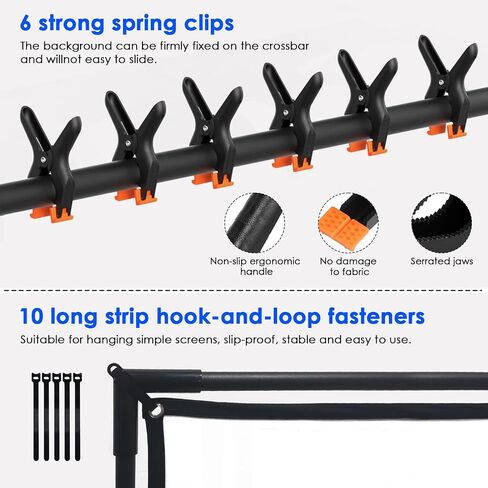 Backdrop Banner Stand 7 * 7.5FT,Heavy Duty Adjustable Background Stand Photo Back Drop and Repeat Backdrop Stand for Trade Show, Party,Wedding Photo Booth with Carrying Bag in Kuwait