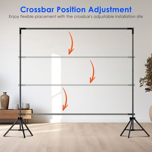 Backdrop Banner Stand 7 * 7.5FT,Heavy Duty Adjustable Background Stand Photo Back Drop and Repeat Backdrop Stand for Trade Show, Party,Wedding Photo Booth with Carrying Bag in Kuwait