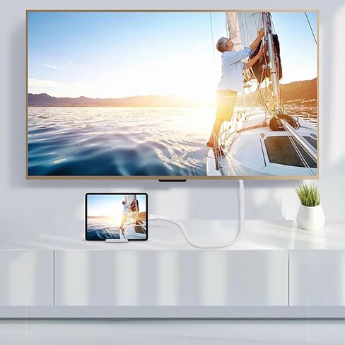 Lightning to HDTV Cable Compatible with iPhone 14 13 12 11 Pro Max, White in Saudi Arabia