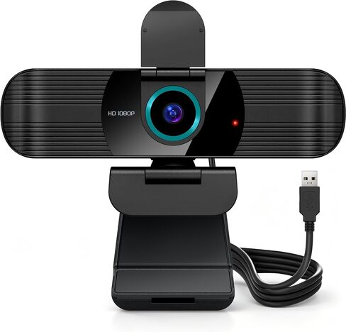 RUWBY Pro HD 1080p/30fps Webcam, External USB Web Camera for PC/Laptop in Kuwait