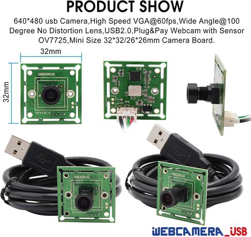 VGA USB Camera Module, High Speed 60fps Wide Angle PC Camera for Computer in Kuwait