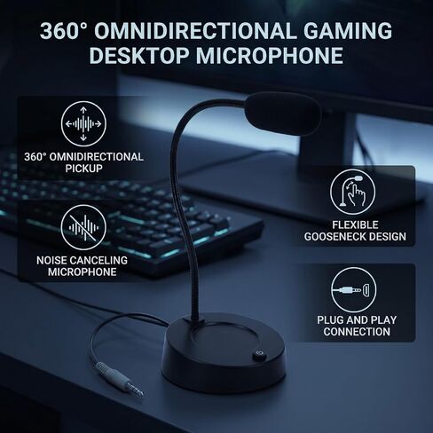 Computer Microphone 3.5mm Jack 360 Pickup in Kuwait