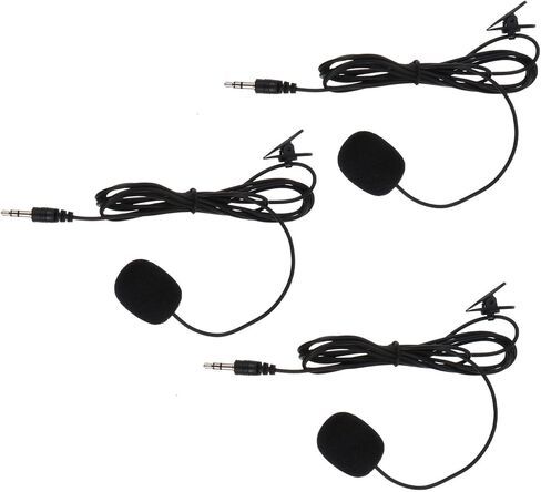 3pcs Portable Clip on Lavalier Microphone with Sturdy Clip for Laptop in Kuwait