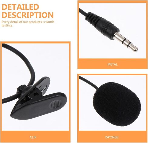 3pcs Portable Clip on Lavalier Microphone with Sturdy Clip for Laptop in Kuwait