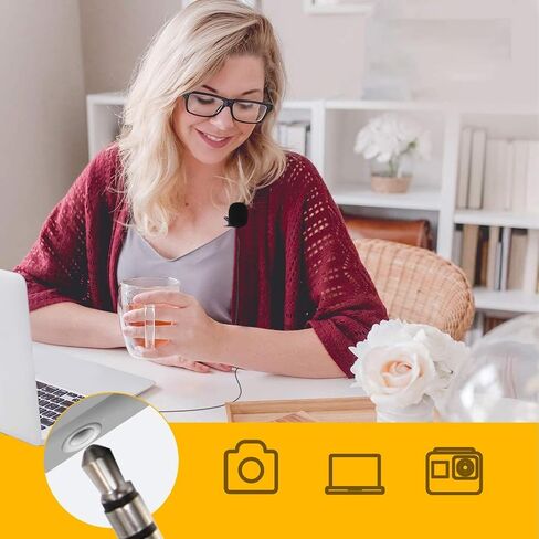 3pcs Portable Clip on Lavalier Microphone with Sturdy Clip for Laptop in Kuwait