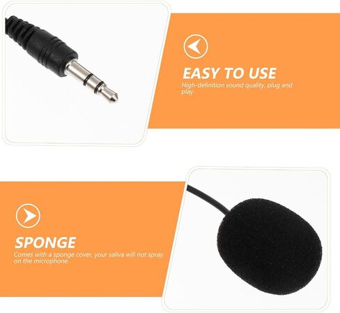 3pcs Portable Clip on Lavalier Microphone with Sturdy Clip for Laptop in Kuwait