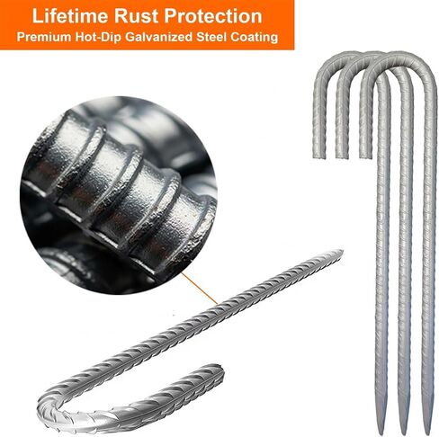 Heavy Duty Rebar Ground Anchors, 12-Pack, 12-Inch J-Hook Tent Stakes in Kuwait