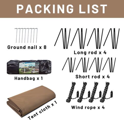 Camping Screen House Gazebo Tent Outdoor 11x11ft All Steel Rod in Kuwait