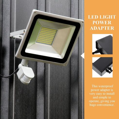 TEHAUX Waterproof DC Power Adapter 12V 2A for Outdoor Use Plastic Waterproof Power Supply US Plug for LED Strip Lights and Cameras in Kuwait