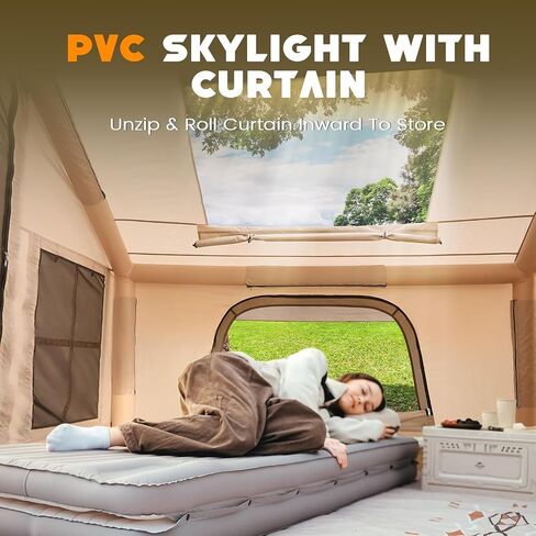 Inflatable Tent with Skylight, Blow Up Tent with Pump, Hot Tent for Camping in Kuwait