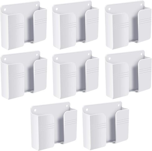 Jetec 8 Pcs Wall Mount Cell Phone Holder Adhesive Remote Control, Gray in Saudi Arabia