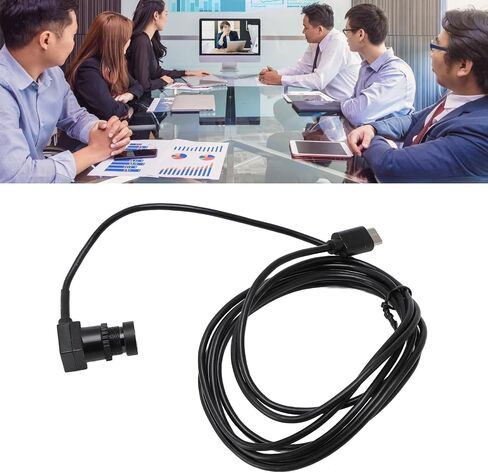1080P Type C Webcam with Microphone, 1.5m Plug and Play USB Camera, Fixed Focus Smartphone External Camera for Laptop in Kuwait