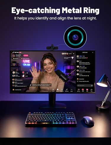 RUWBY Pro UHD 4K/30fps Webcam, External USB-C Web Camera for PC/Laptop in Kuwait