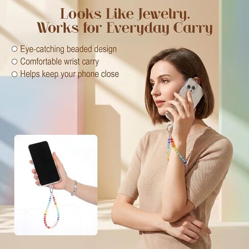 Rainbow Wrist Straps for Phones Cellphone Chain Wristlet in Kuwait