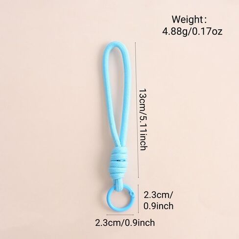 10Pcs Nylon Lanyard Keychain Short Woven Hand Strap Durable Wrist Loop for Phones Cups Earbuds Attachment in Saudi Arabia