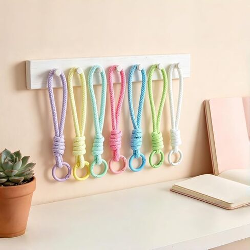 10Pcs Nylon Lanyard Keychain Short Woven Hand Strap Durable Wrist Loop for Phones Cups Earbuds Attachment in Saudi Arabia