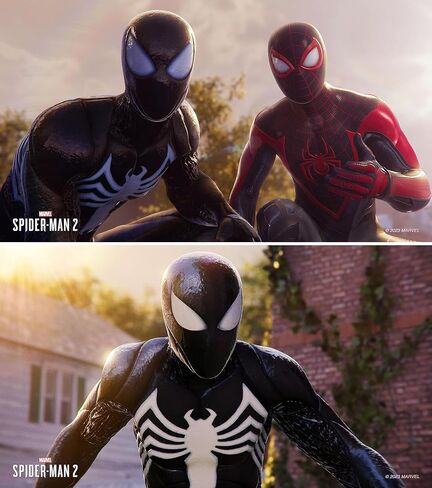 MARVEL’S SPIDER-MAN 2 compatible with PlayStation 5 (PS5) Standard Edition (US Version), with PremGear ThumbSticks (2 pack: 1 High-Rise, 1 Mid-Rise) & Cleaning Cloth in Saudi Arabia