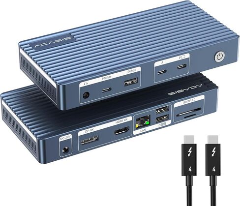 ACASIS Thunderbolt 4 Dock Certified - Thunderbolt 4 Hub, 8K60Hz HDMI, 10Gbps USB C/A, 1 GbE Ethernet, SD/TF 4.0, 3.5mm Audio, MacBook Docking Station Dual Monitor for Mac M1/M2/M3 Pro/Max in Saudi Arabia