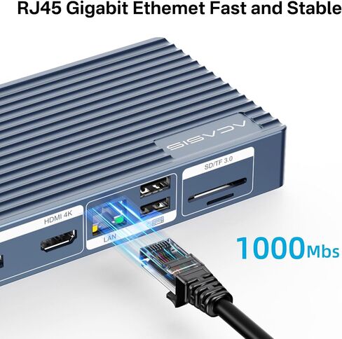 ACASIS Thunderbolt 4 Dock Certified - Thunderbolt 4 Hub, 8K60Hz HDMI, 10Gbps USB C/A, 1 GbE Ethernet, SD/TF 4.0, 3.5mm Audio, MacBook Docking Station Dual Monitor for Mac M1/M2/M3 Pro/Max in Saudi Arabia