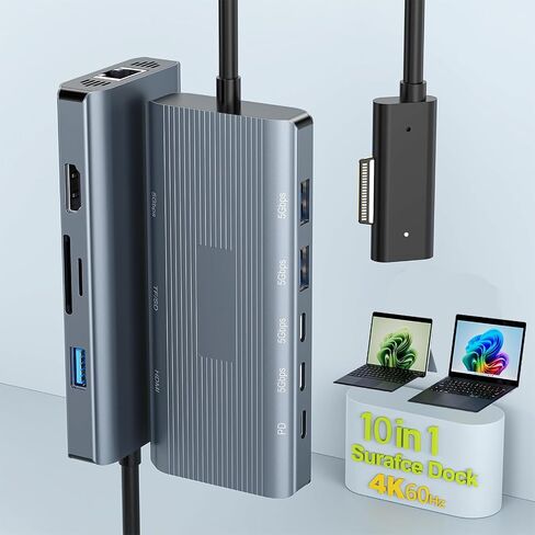 10-in-1 Docking Station, 4K HDMI Ethernet Hub for Surface Devices in Kuwait