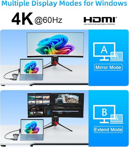 10-in-1 Docking Station, 4K HDMI Ethernet Hub for Surface Devices in Kuwait