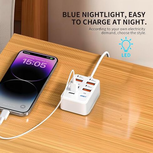 USB Hub 6 Ports, Multiple USB 3.0 Hub, USB Splitter for Laptop, USB Extender for A Port Laptop, PC, Desktop and More in Saudi Arabia