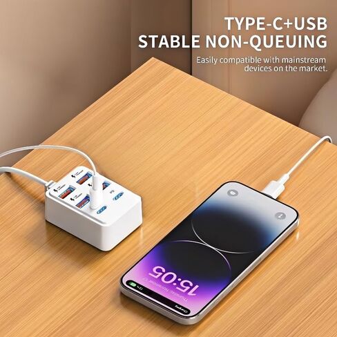 USB Hub 6 Ports, Multiple USB 3.0 Hub, USB Splitter for Laptop, USB Extender for A Port Laptop, PC, Desktop and More in Saudi Arabia