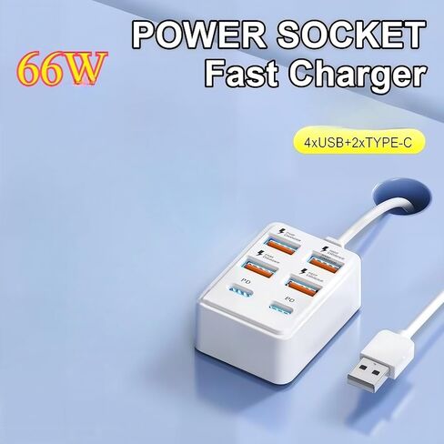 USB Hub 6 Ports, Multiple USB 3.0 Hub, USB Splitter for Laptop, USB Extender for A Port Laptop, PC, Desktop and More in Saudi Arabia