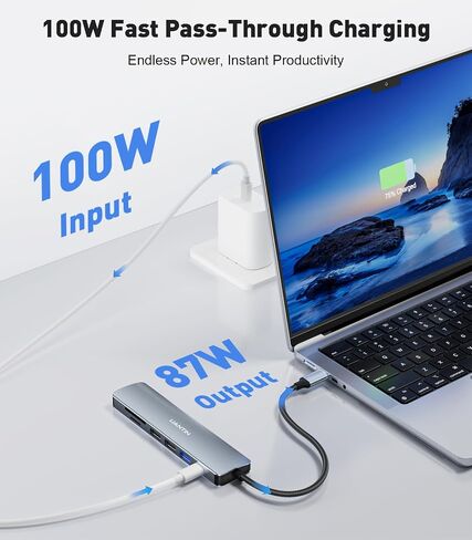 UANTIN USB C Hub, 7 in 1 Multiport Adapter for Laptop/Mac Type C Devices (Pack of 2) in Saudi Arabia
